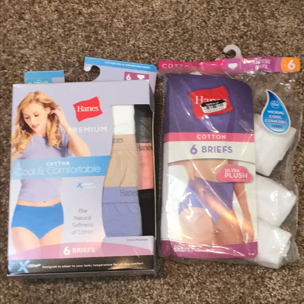 NEW 9 Hanes cotton Briefs size 6 J186